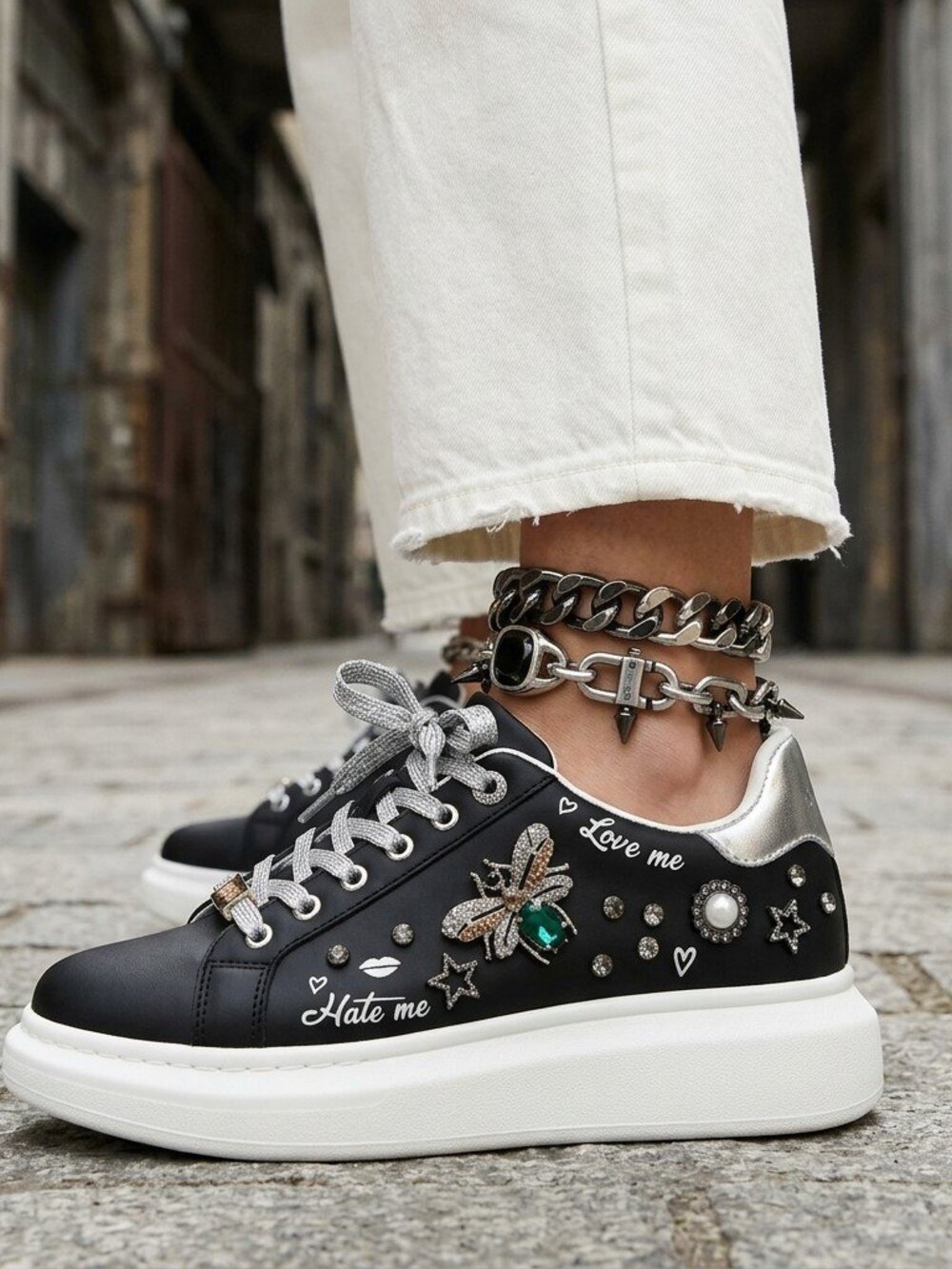 Glam Punk Crystal Sneaker